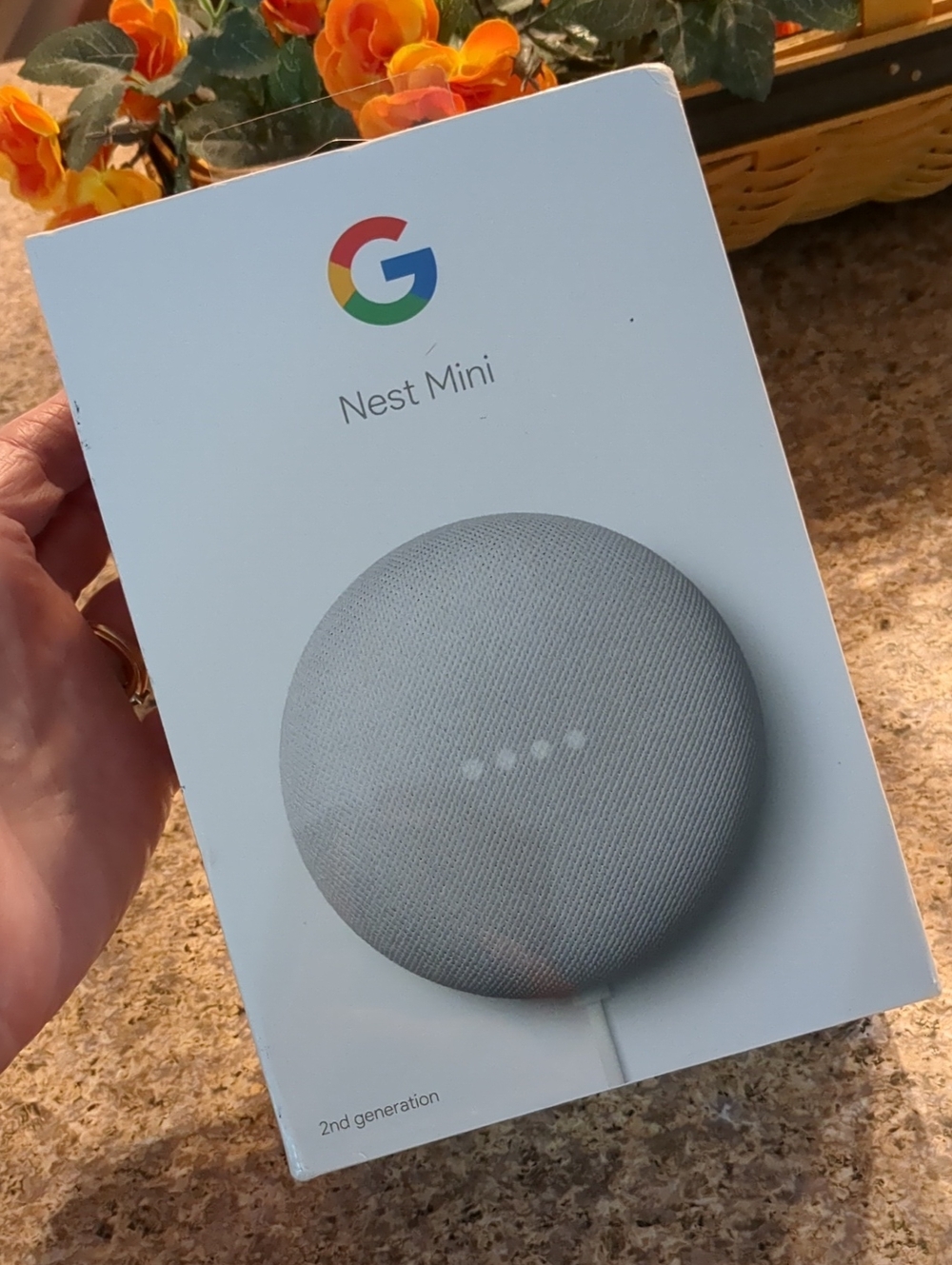 NIB Google Nest Mini 2nd Generation (Chalk) - Sealed Box